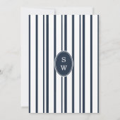 Invitation Nautical Navy Wedding Weekend Itinerary Card (Dos)