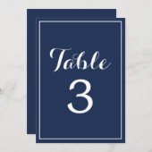 Invitation Nautical | Numéros de tableau (Devant / Derrière)