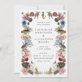 Invitation Nautical Ocean Beach All-in-one Wedding (Devant)