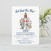 Invitation Nautical Ocean Beacon Party Invite (Debout devant)