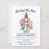 Invitation Nautical Ocean Beacon Party Invite (Devant)