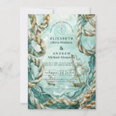 Invitation Nautical Rope Voyage Wedding (Devant)