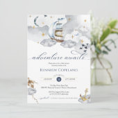Invitation Nautical Ship Adventure attend un Baby shower de r (Debout devant)
