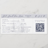 Invitation Nautical Ship Boarding Pass Destination Wedding  (Devant)