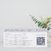 Invitation Nautical Ship Boarding Pass Destination Wedding  (Debout devant)