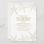 Invitation Nautical Starfish Beach Fête d'anniversaire adulte (Devant)