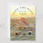 Invitation Nautical Starfish Nom Beach Sunset Enregistrer la (Devant)