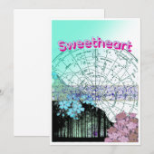 Invitation Nautical Style Card (Devant / Derrière)