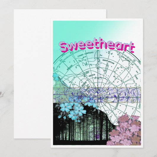 Invitation Nautical Style Card (Devant / Derrière)