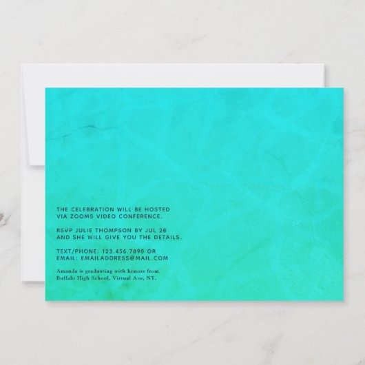 Invitation Nautical Virtual Graduation Party (Dos)