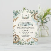 Invitation Nautical Watercolor Charm (Debout devant)