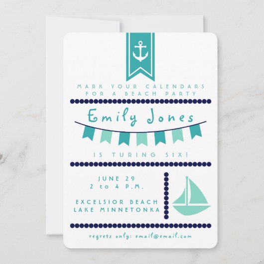 Invitation nautique (Devant)