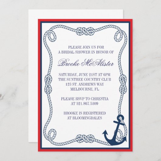 Invitation nautique (Devant / Derrière)