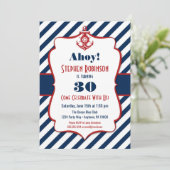 Invitation Nautique Anniversaire - Adulte Mens Anc (Debout devant)