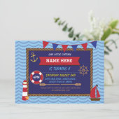 Invitation Nautique Anniversaire Fête nautique Bateaux à voil (Debout devant)