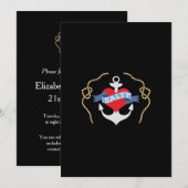 Invitation Nautique Anniversaire Salé Vieux Sel (Devant / Derrière)