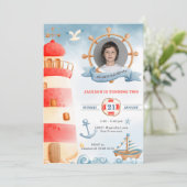 Invitation Nautique aquarelle (Debout devant)