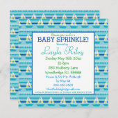 Invitation Nautique Bateau à voile Bébé Sprinkel (Devant / Derrière)