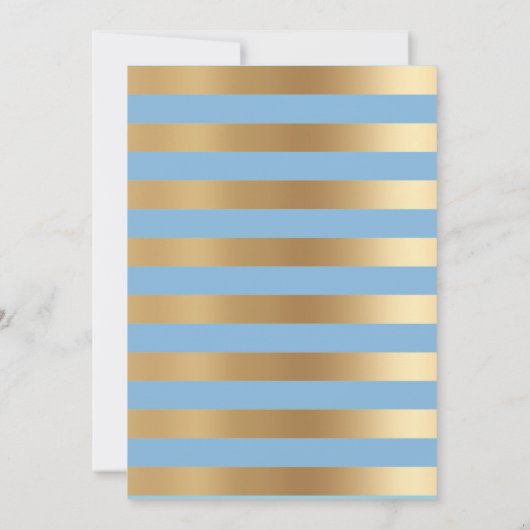 Invitation nautique bleue et or (Dos)