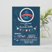 Invitation Nautique C'est un Baby shower garçon (Debout devant)