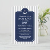 Invitation nautique de baby shower (Debout devant)
