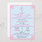 Invitation nautique de baby shower (Devant / Derrière)