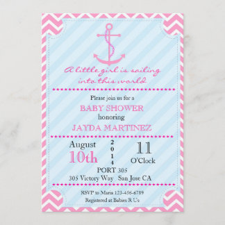 Invitation nautique de baby shower