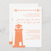 Invitation nautique de corail de lieu de (Devant / Derrière)