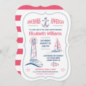 Invitation nautique de douche de bébé (Devant / Derrière)