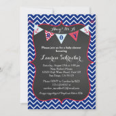 Invitation nautique de douche de bébé de tableau (Devant)