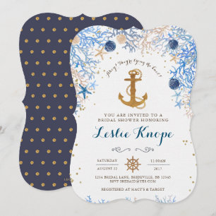Invitation Nautique De Douche Nautique