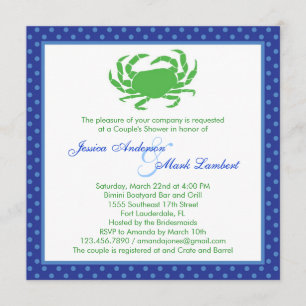 Invitation nautique de Fête de la mariée