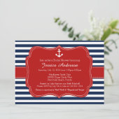 Invitation nautique de Fête de la mariée ou de (Debout devant)