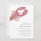 Invitation nautique de la douche nuptiale de homar (Devant)