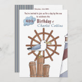 Invitation nautique de la perche de la mouette (Devant / Derrière)