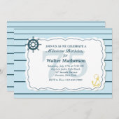 Invitation nautique de terre et de mer (Devant / Derrière)