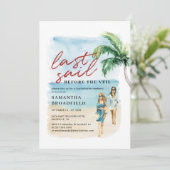 Invitation Nautique Dernière voile Bachelorette Week-end (Debout devant)