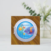 Invitation Nautique fête d'anniversaire (Debout devant)