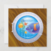 Invitation Nautique fête d'anniversaire (Devant)