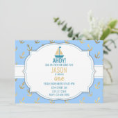 INVITATION NAUTIQUE GARÇON D'ANNIVERSAIRE (Debout devant)