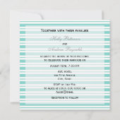 Invitation Nautique Mariage Lt Bleu Bleu Bleu Stripe SQ (Dos)