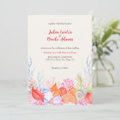 Invitation Nautique Marine Beach Sea Life Mariage d'aquarelle (Debout devant)