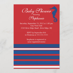 Invitation nautique moderne de baby shower