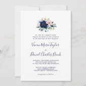 Invitation Nautique moderne | Floral Mariage traditionnel (Devant)
