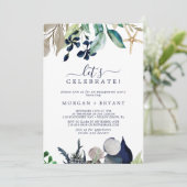 Invitation Nautique moderne | La verdure Célébrons (Debout devant)