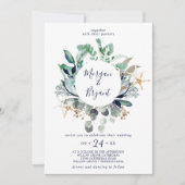 Invitation Nautique moderne | La verdure en un seul Mariage (Devant)