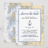 Invitation Nautique Nautique #Douche #Annapolis Maryland (Devant / Derrière)