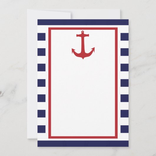 Invitation Nautique Personnalisable Bébé garçon do (Dos)