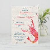 Invitation nautique Rustique Homard nuptiale douch (Debout devant)