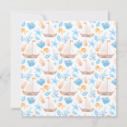 Invitation Nautique Sous L'Invitation D'Anniversaire Des Enfa (Dos)